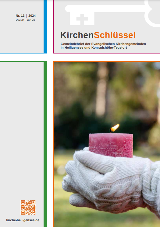 Hände in weißen Handschuhen halten brennende rosa Kerze, Kirchenbrief.